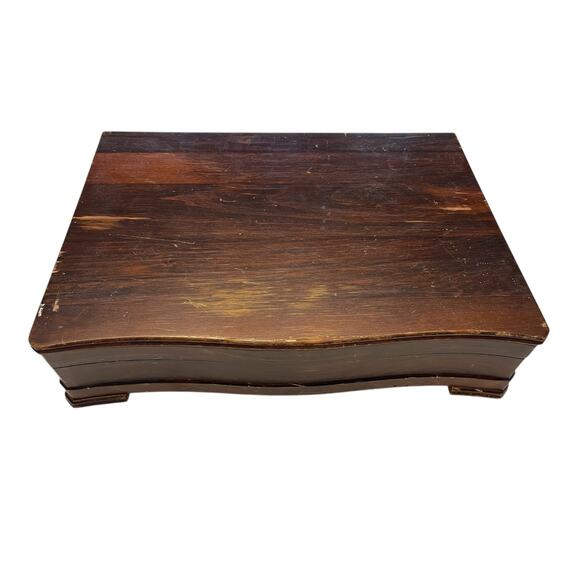 Vintage GORHAM STAINLESS STEEL Flatware Set In Wood VELVET LINED CASE 63 Pieces - Picture 3 of 5